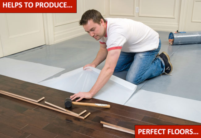 flooring fitter installing Elastilon product